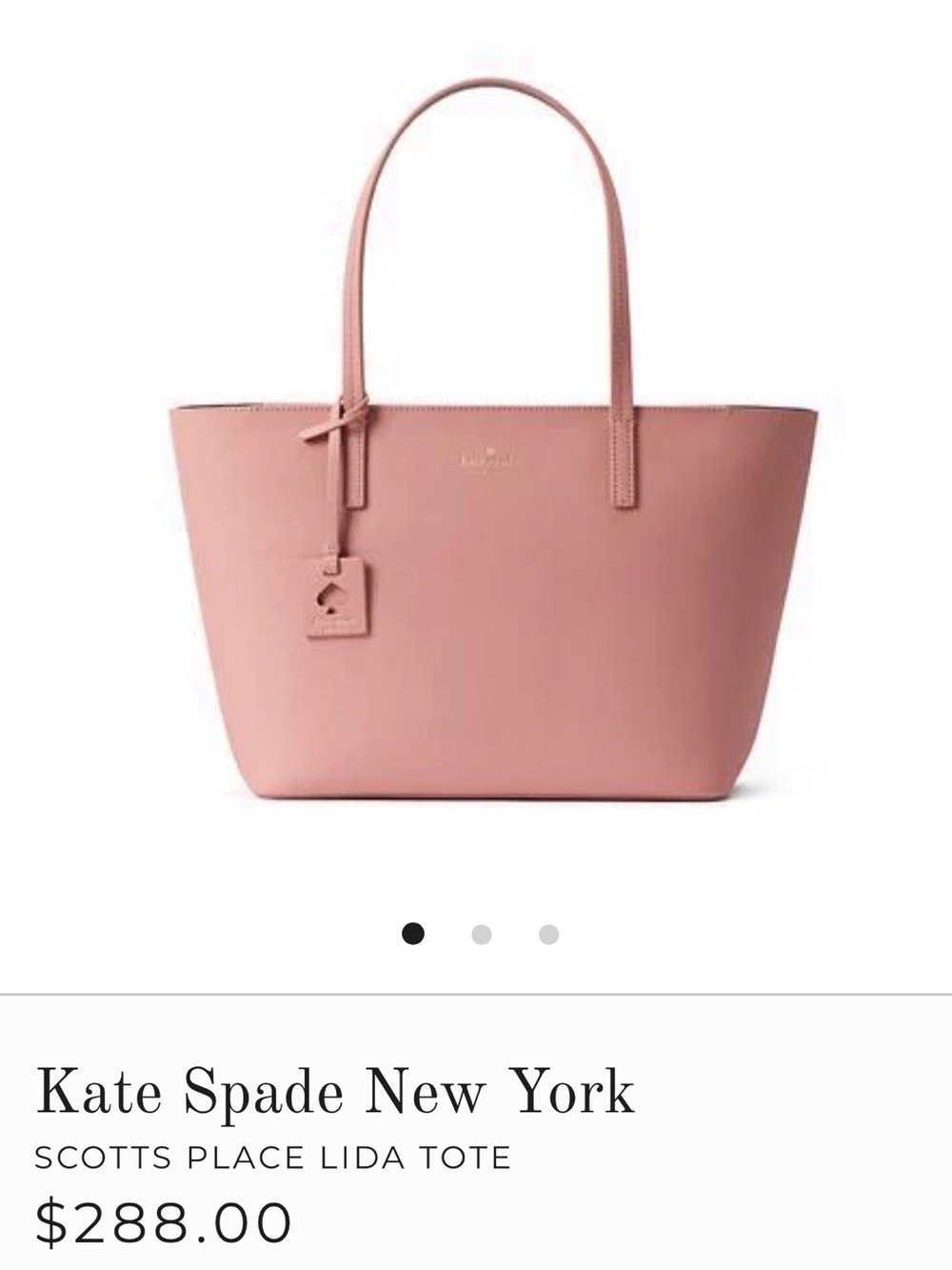kate spade Pink Lida Leather Tote Bag
